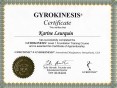 Certificat Gyrokinesis - GK certificate - Karine Leurquin